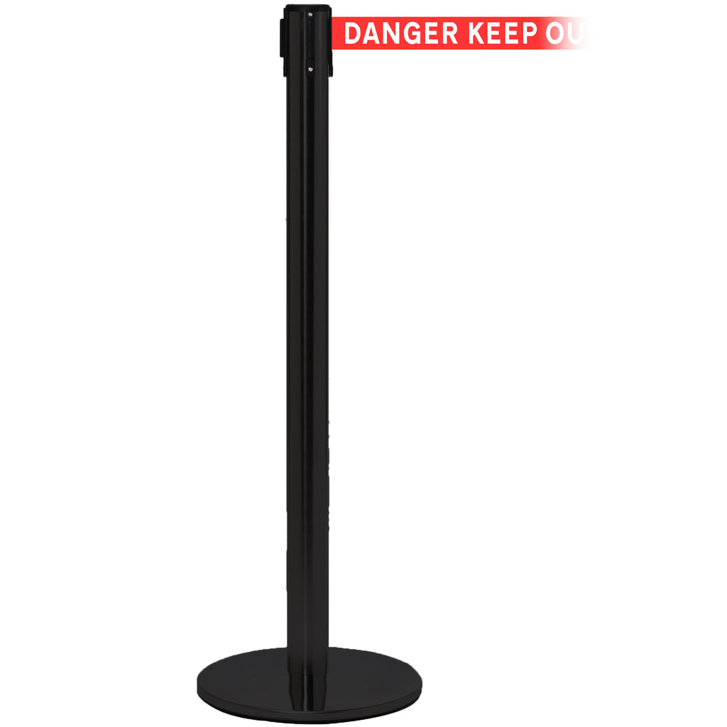 QueuePro 251 3.4m x 50mm Belt Barrier System (Black / Danger Keep Out | Red-White)