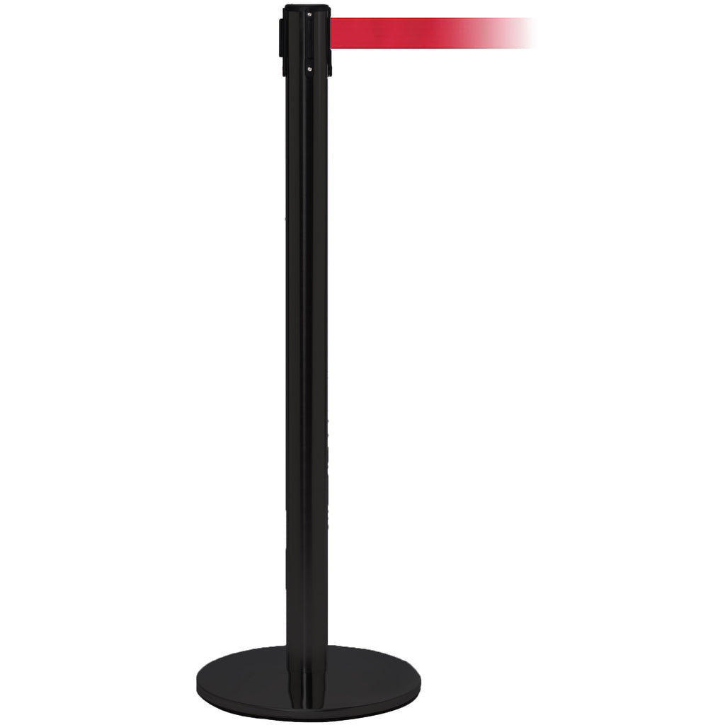 QueuePro 251 3.4m x 50mm Belt Barrier System (Black / Red)