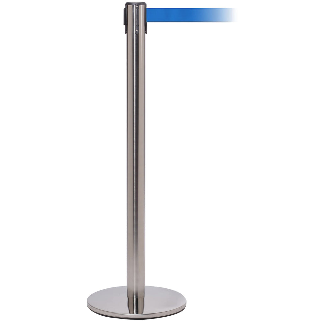QueuePro 251 3.4m x 50mm Belt Barrier System (Satin Stainless / Blue)