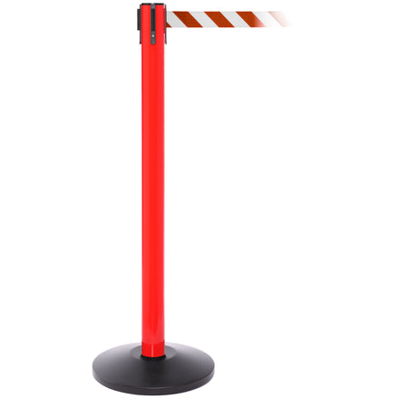 SafetyPro 250 3.4m x 50mm Belt Barrier System (Red / Red / White Chevron)