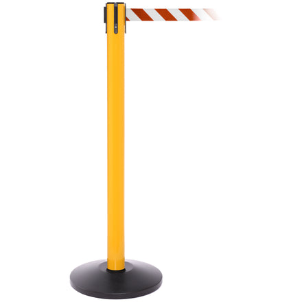SafetyPro 250 3.4m x 50mm Belt Barrier System (Yellow / Red / White Chevron)