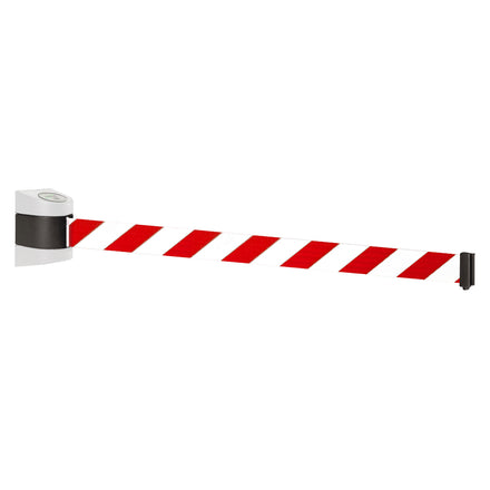 WallPro 400 4.6m x 50mm Belt Barrier System (White / Red / White Chevron)