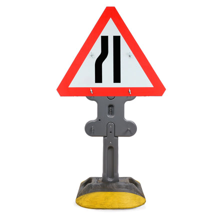 Road Narrows Left Quick Fit Sign Face Dia. 517L | 750mm