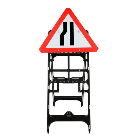 Road Narrows Left Quick Fit Sign Face Dia. 517L | 750mm