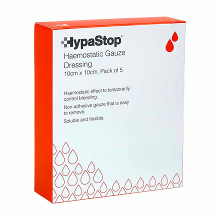 HypaStop Haemostatic Gauze - 100mm x 100mm (5 Pack)
