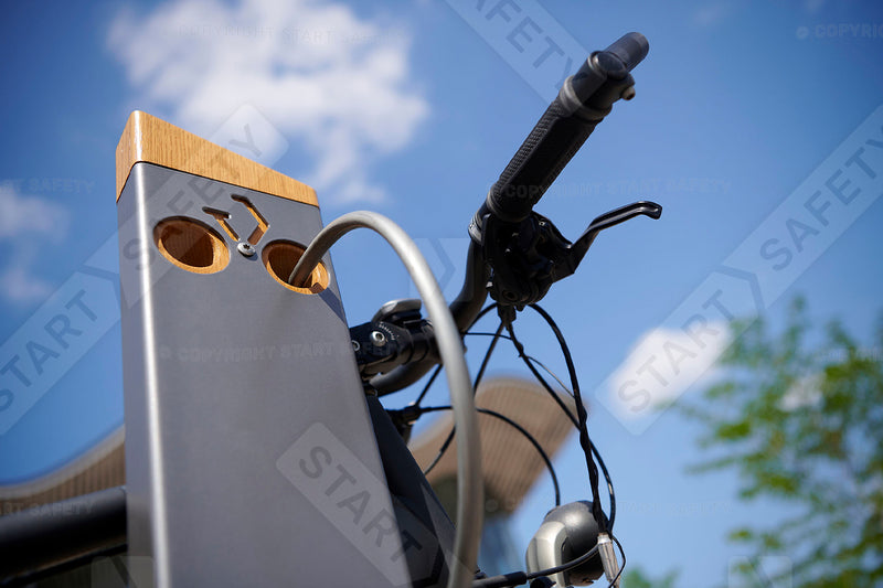 Silaos Bike Stand With Bike Locked Underside