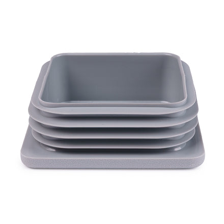 Square Internal End Cap for Sign Posts - Post Cap - Grey