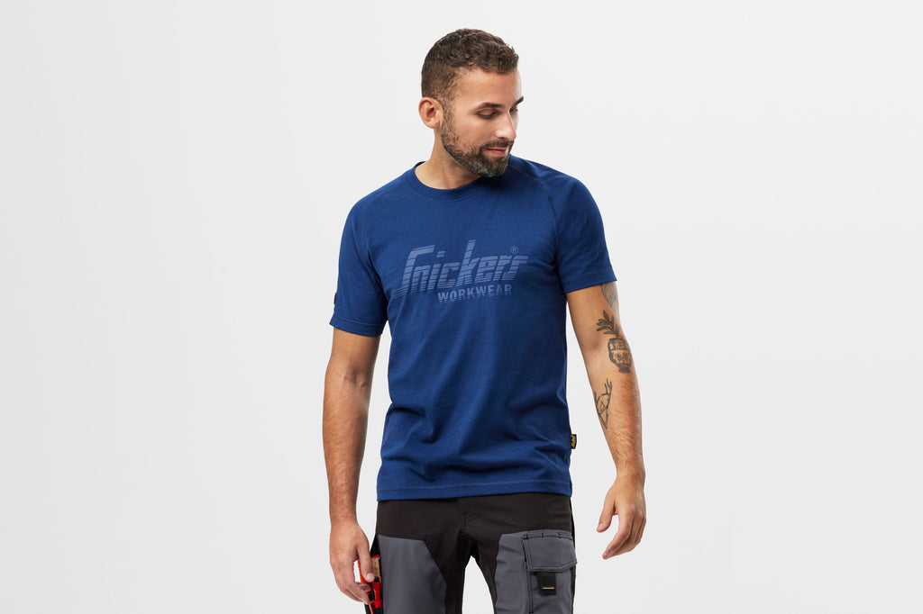 Snickers 2590 Logo T-shirt - Deep Blue