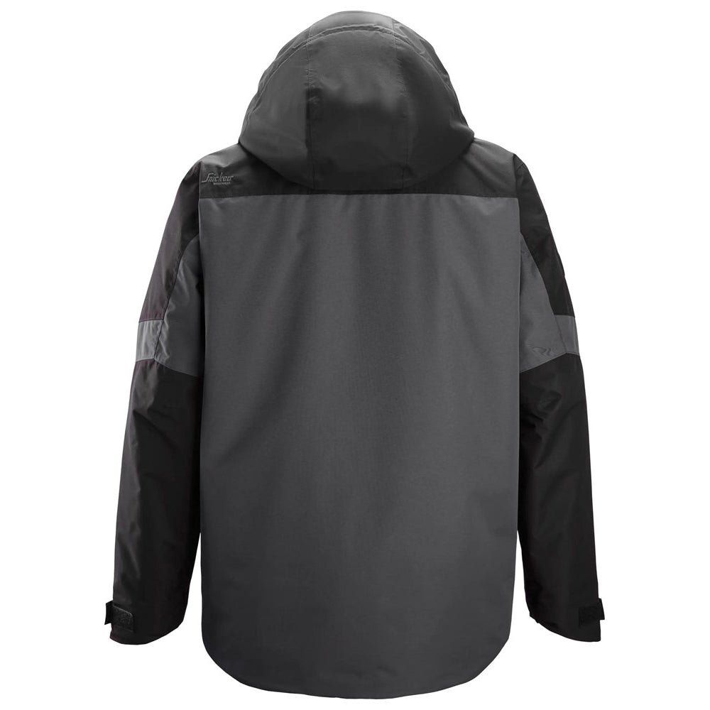 Snickers Workwear 1104 AllroundWork Waterproof Insulated Jacket | Grey/Black
