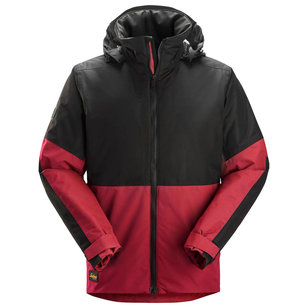 Snickers Workwear 1104 AllroundWork Waterproof Insulated Jacket | Red/Black