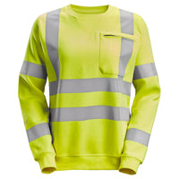 Snickers 2876 ProtecWork, Women's Sweatshirt, Hi-Vis Class 3/2 - Hi-Vis Yellow/Navy