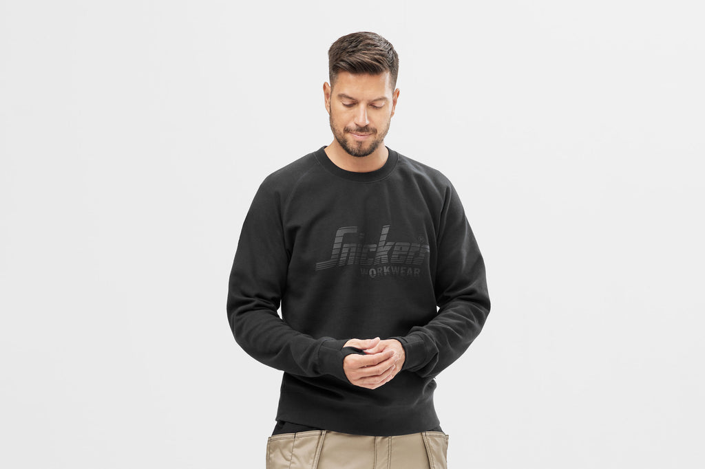Snickers 2892 Logo Sweatshirt - Dark Navy Melange