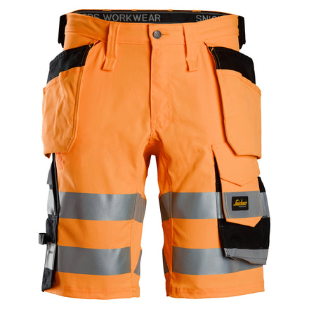 Snickers 6135 High-Vis Class 1, Stretch Shorts Holster Pockets