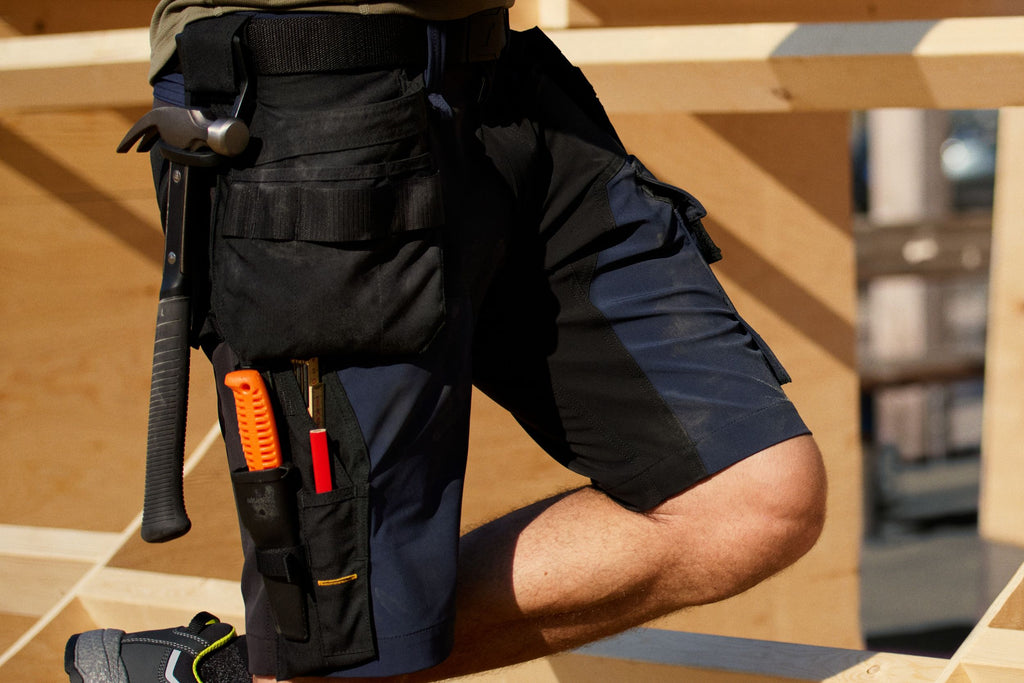 Snickers 6175 AllroundWork, 4-Way Stretch Shorts Holster Pockets - Black/Black