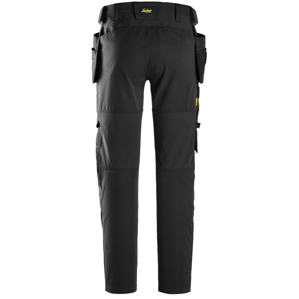 Snickers Workwear 6218 AllroundWork Stretch Trousers Holster Pockets | Black/Black