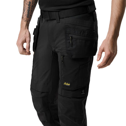Snickers Workwear 6218 AllroundWork Stretch Trousers Holster Pockets | Black/Black