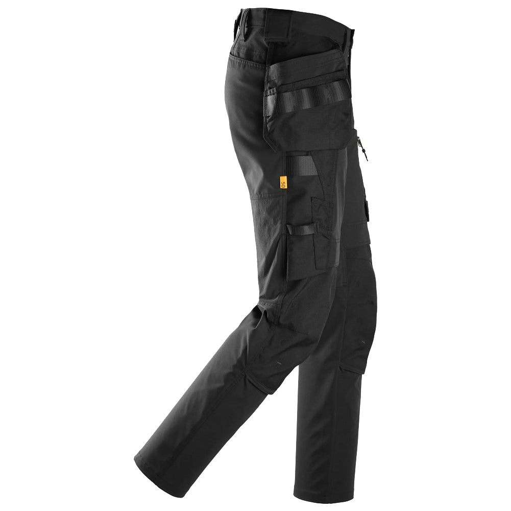 Snickers Workwear 6218 AllroundWork Stretch Trousers Holster Pockets | Black/Black