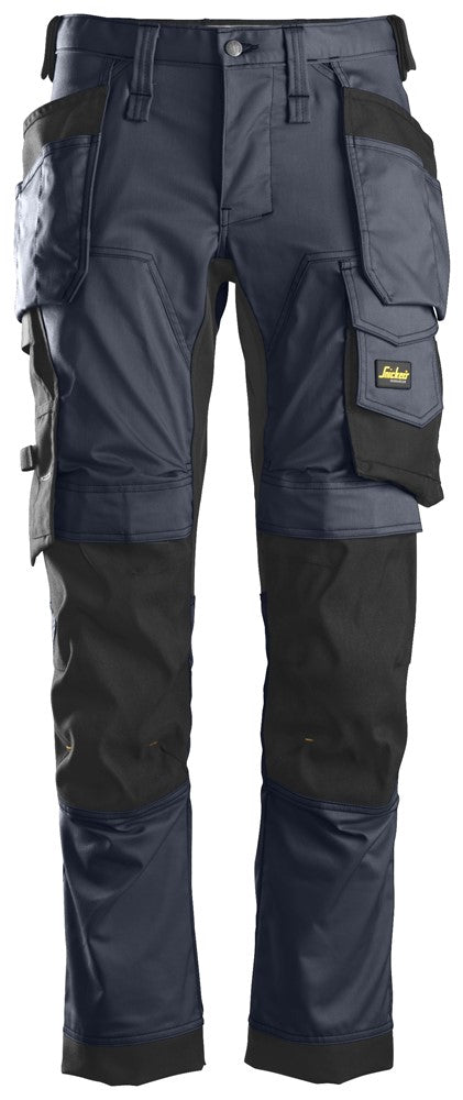 Snickers Allroundwork 6241 Stretch Slim Fit Trousers With Holster Pockets Navy / Black