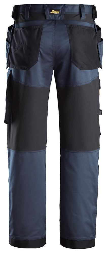 Snickers Allroundwork 6251 Stretch Loose Fit Trousers With Holster Pockets Navy / Black