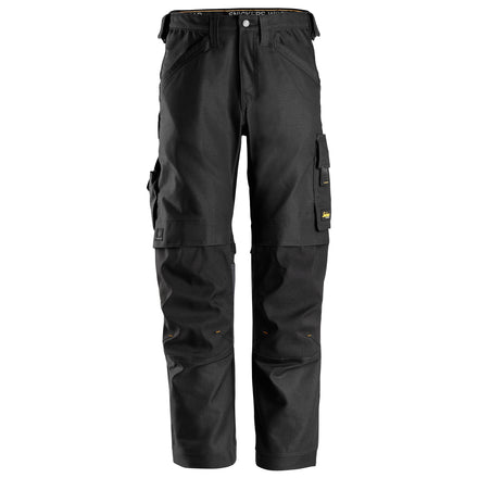 Snickers 6324 Allroundwork Canvas Stretch Work Trousers Black Black Main
