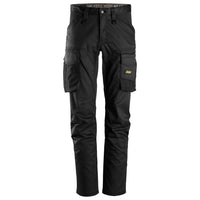 Snickers 6803 Allroundwork Stretch Trousers Without Knee Pockets Black Black Main