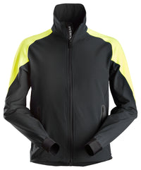 Snickers 8028 FlexiWork, Neon Jacket - Black/Neon Yellow