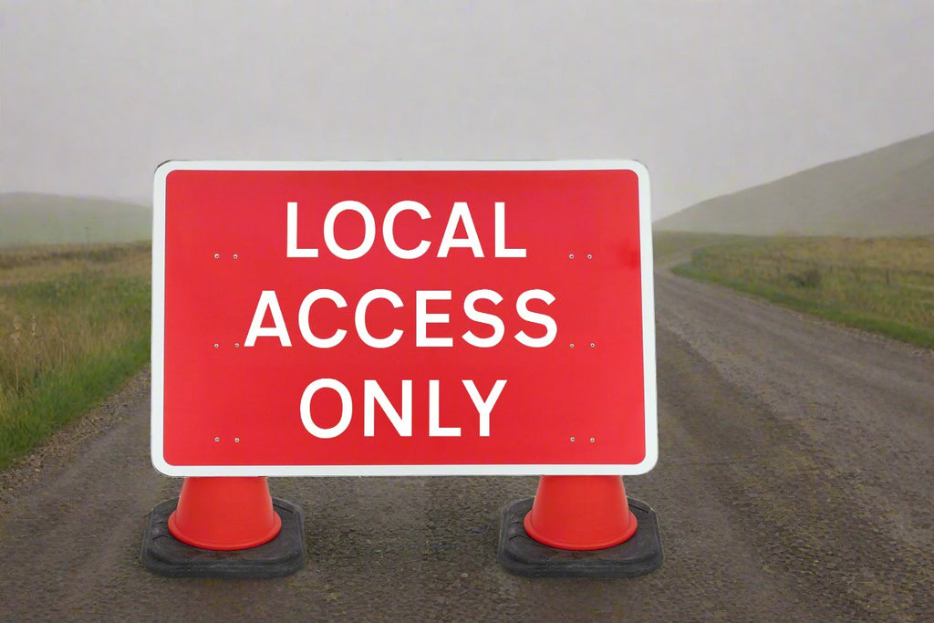 Local Access Only - Cone Sign Face | 1050x750mm