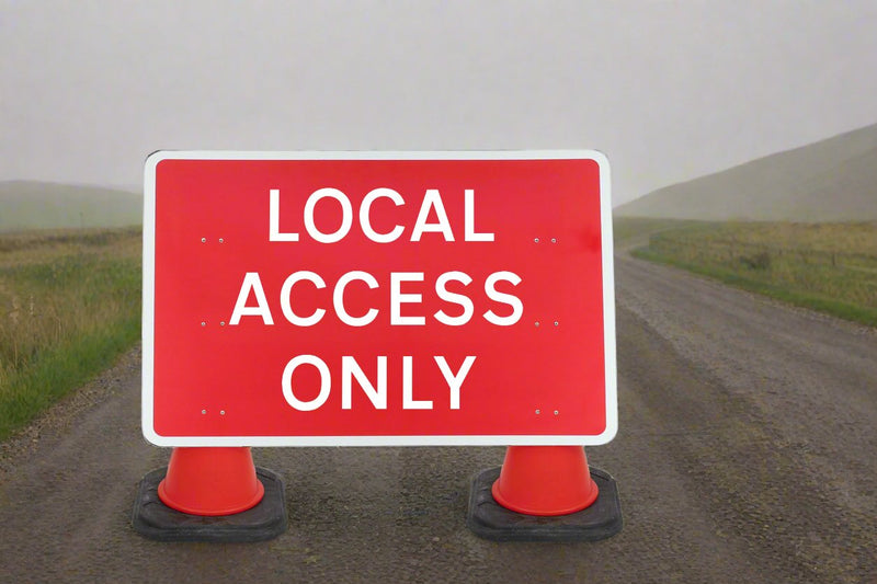 Start Safety Local Access Only Cone Sign Face 1050x750mm