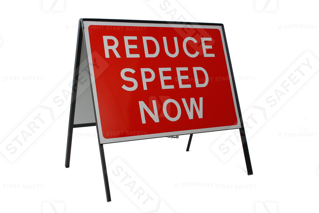 1050 x 750mm Double Sided Metal Temporary Road Sign Frame | Stanchion