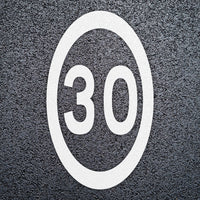 StartMark 30mph Speed Roundels | Thermoplastic - White