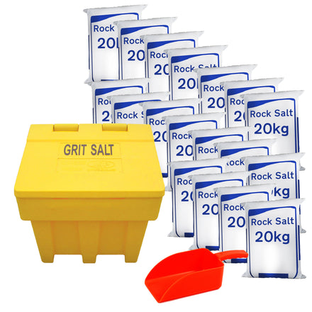 Start Traffic 340l White Grit Bin Kit