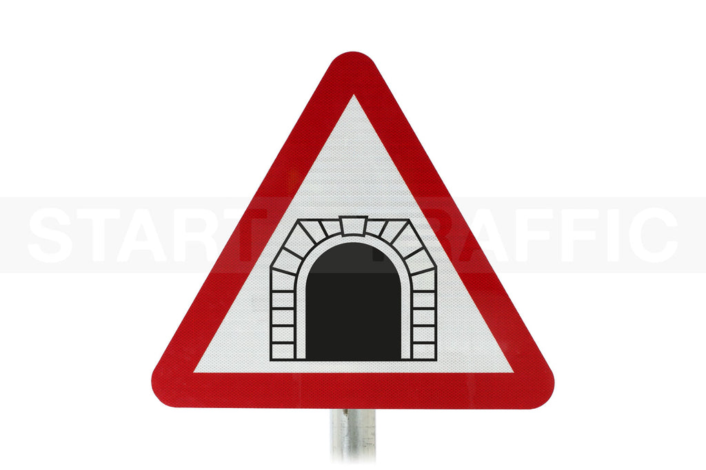 Tunnel Ahead Post Mounted Sign - Dia 529.1 R2/RA2 (Face Only)