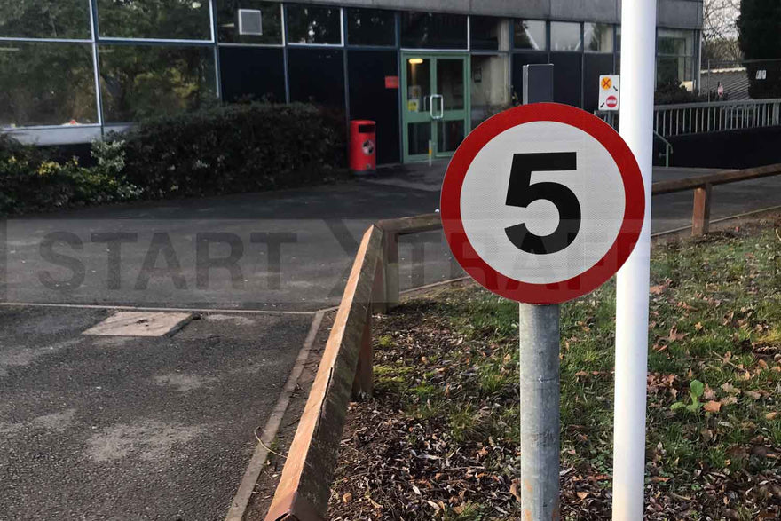 5mph sign installed