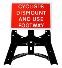 Cyclists Dismount And Use Footway Sign QuickFit EnduraSign Dia. 7018.1 | 600x450mm