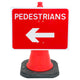 Pedestrians Arrow Left Cone Sign - (Cone Sold Separately) | 7018