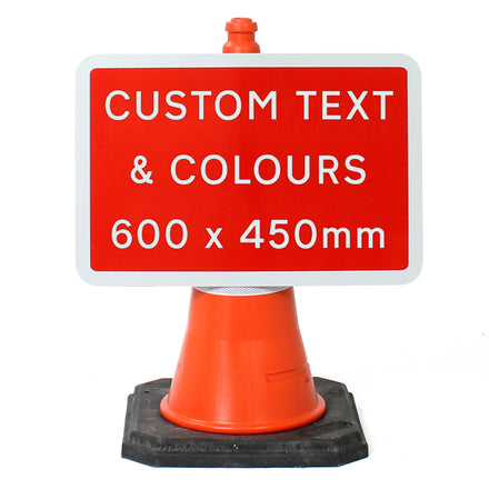 Custom 600x450mm Sign Face - Cone Sign - Face Only