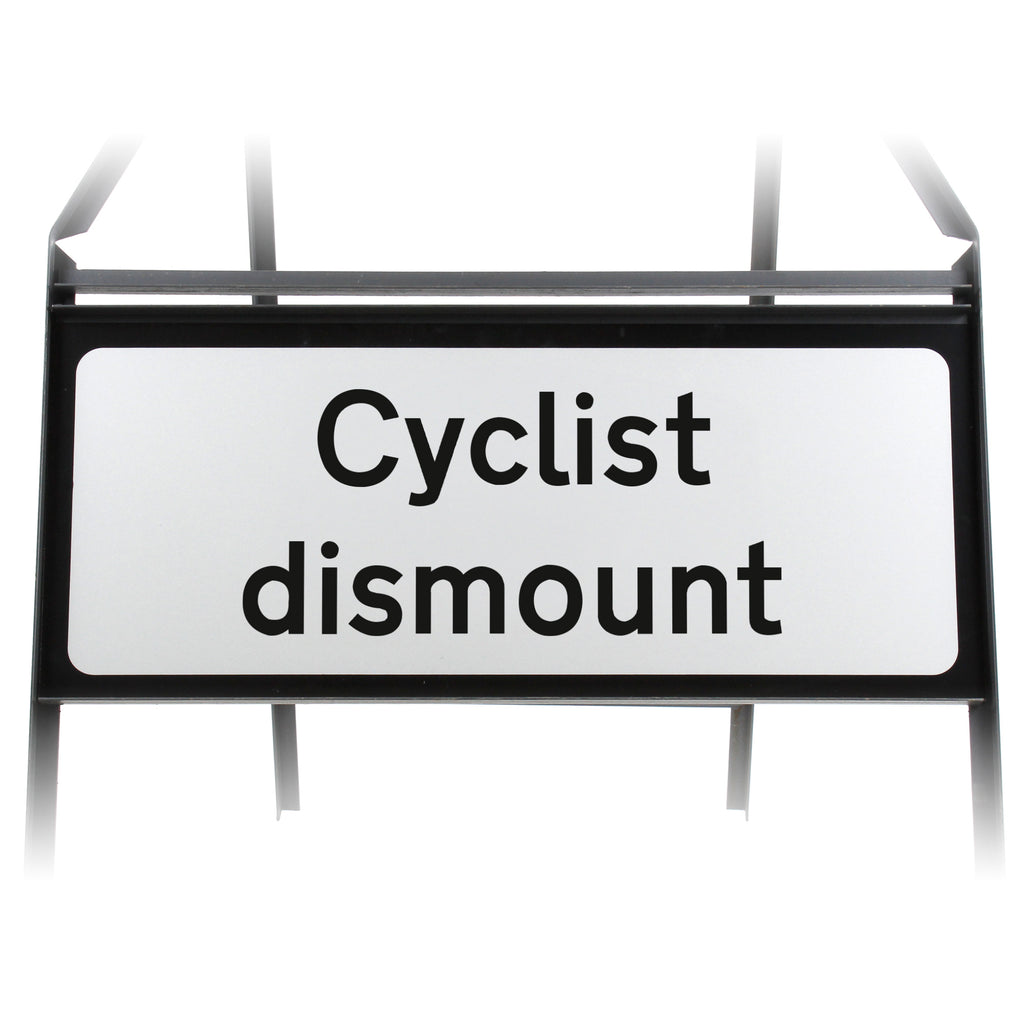 Cyclists Dismount Supplementary Plate - Metal Sign