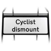 Cyclists Dismount Supplementary Plate - Metal Sign