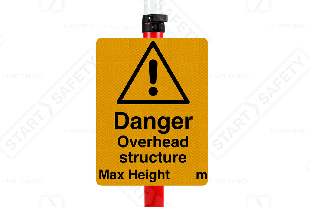 Danger Overhead Structure Max Height Sign R2/RA2 (fixings not included)