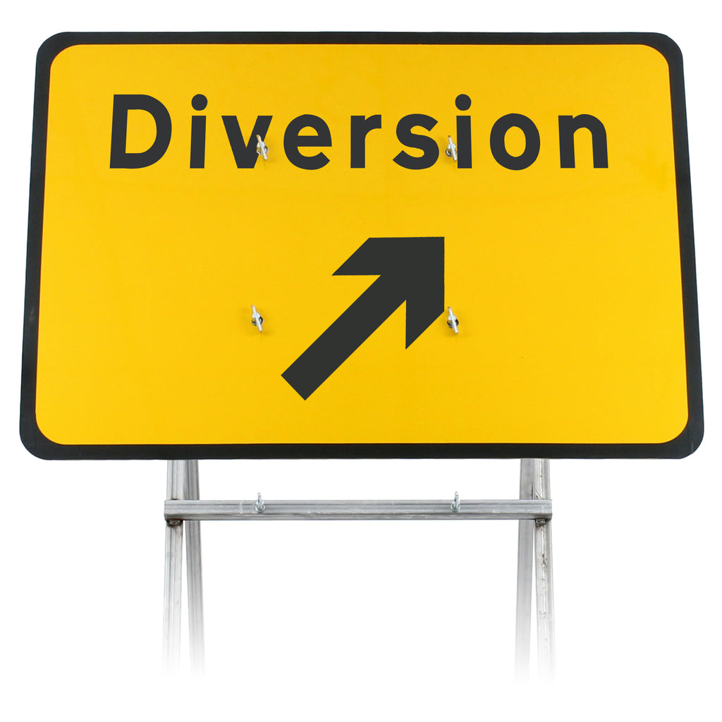 Diversion Up Right Sign Diagram 2702 |Quick Fit (face only) | 1050x750mm