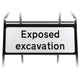 Exposed Excavation Supplementary Plate - Metal Sign