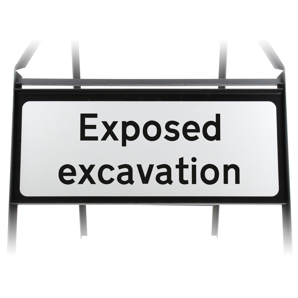 Exposed Excavation Supplementary Plate - Metal Sign