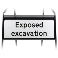Exposed Excavation Supplementary Plate - Metal Sign