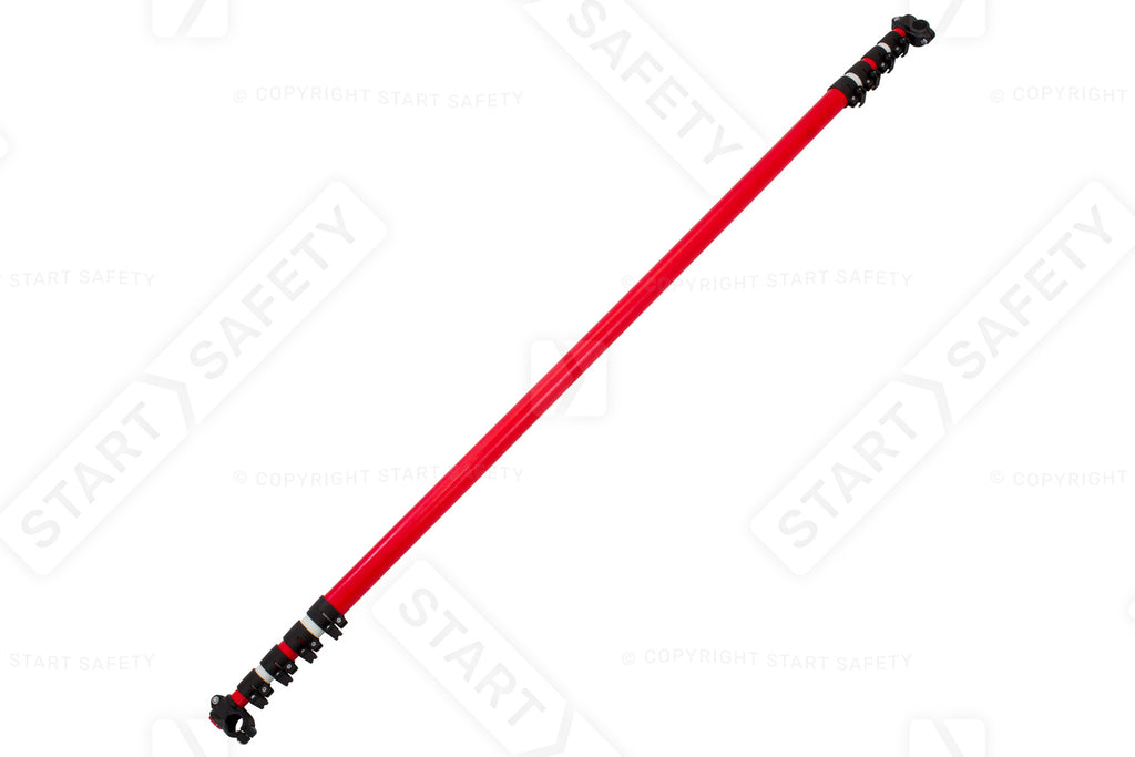 GS6 Telescopic Crossbar With Upright Elbow Connectors - Red