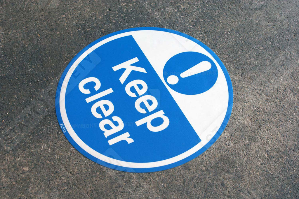 Keep Clear Floor Sign - Self Adhesive
