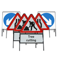Metal Frame Tree | Hedge | Grass Cutting Sign Package