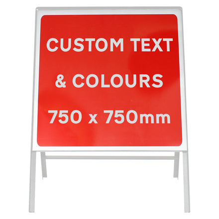 Custom 750x750mm Sign Face - Metal Road Sign - Face Only (Red & White / Ahead / Yes)