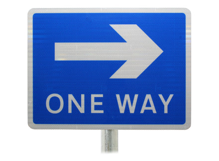 One Way Sign (For Pedestrians) Post Mounted Diagram 810 R2/RA2