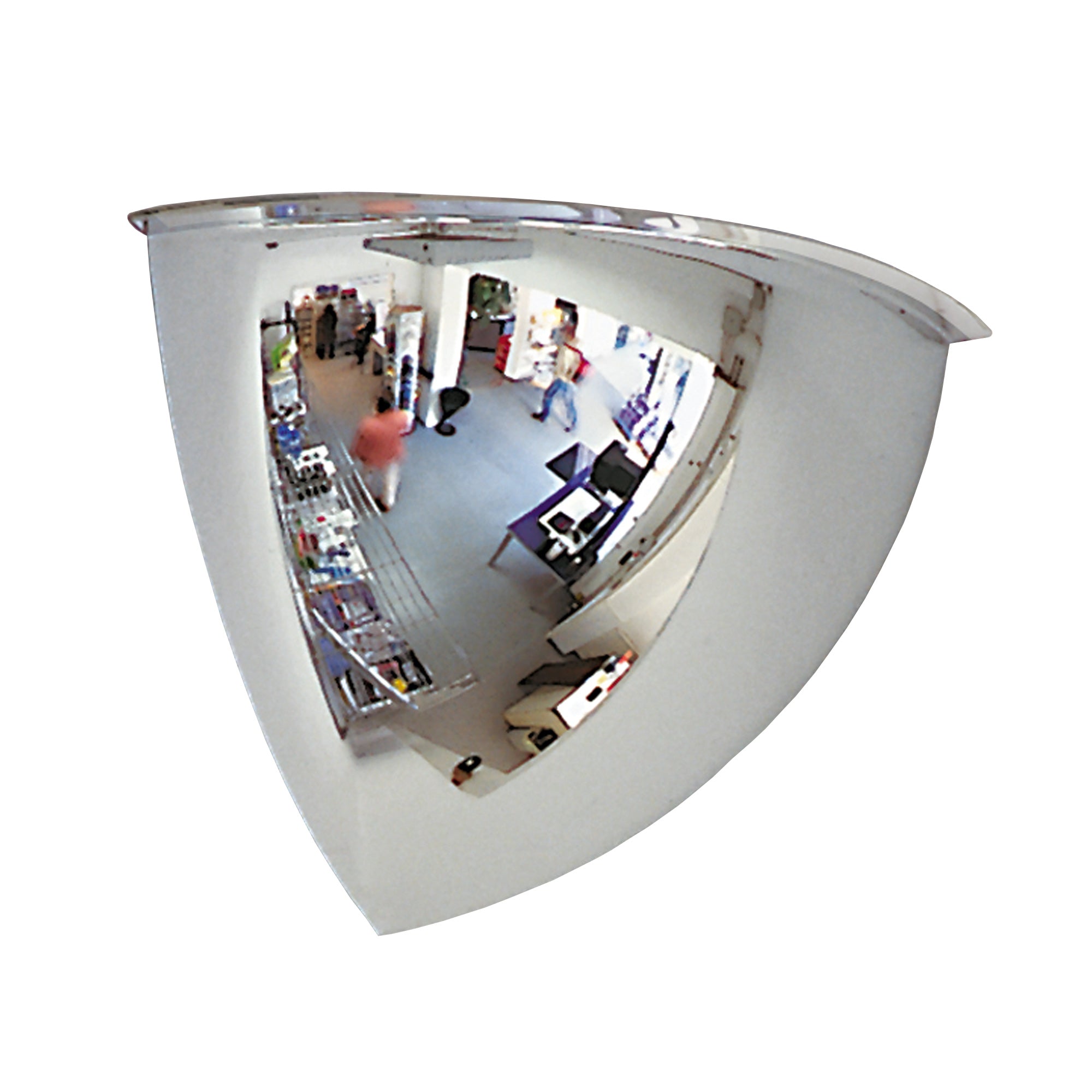 Corner Mirror APPROVED Quarter Dome Mirror, 90u00b0 Viewing Angle, 36 In Corner Mirror Blindspot For Wall Corner Mirror APPROVED Quarter Dome Mirror, 90u00b0 Viewing Angle, 36 In Corner Mirror Blindspot For Wall