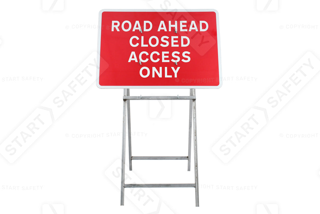 Road Ahead Closed Access Only Sign | Quick Fit (face only) | 1050x750mm